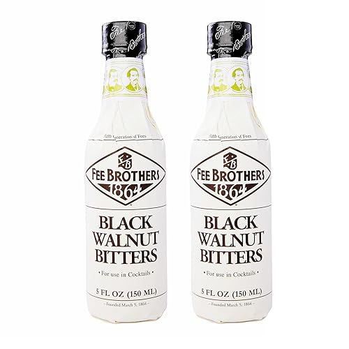 MULMEHË Guía de recetas exclusiva y paquete de regalo de amargos de nogal negro de Fee Brothers, 2 botellas