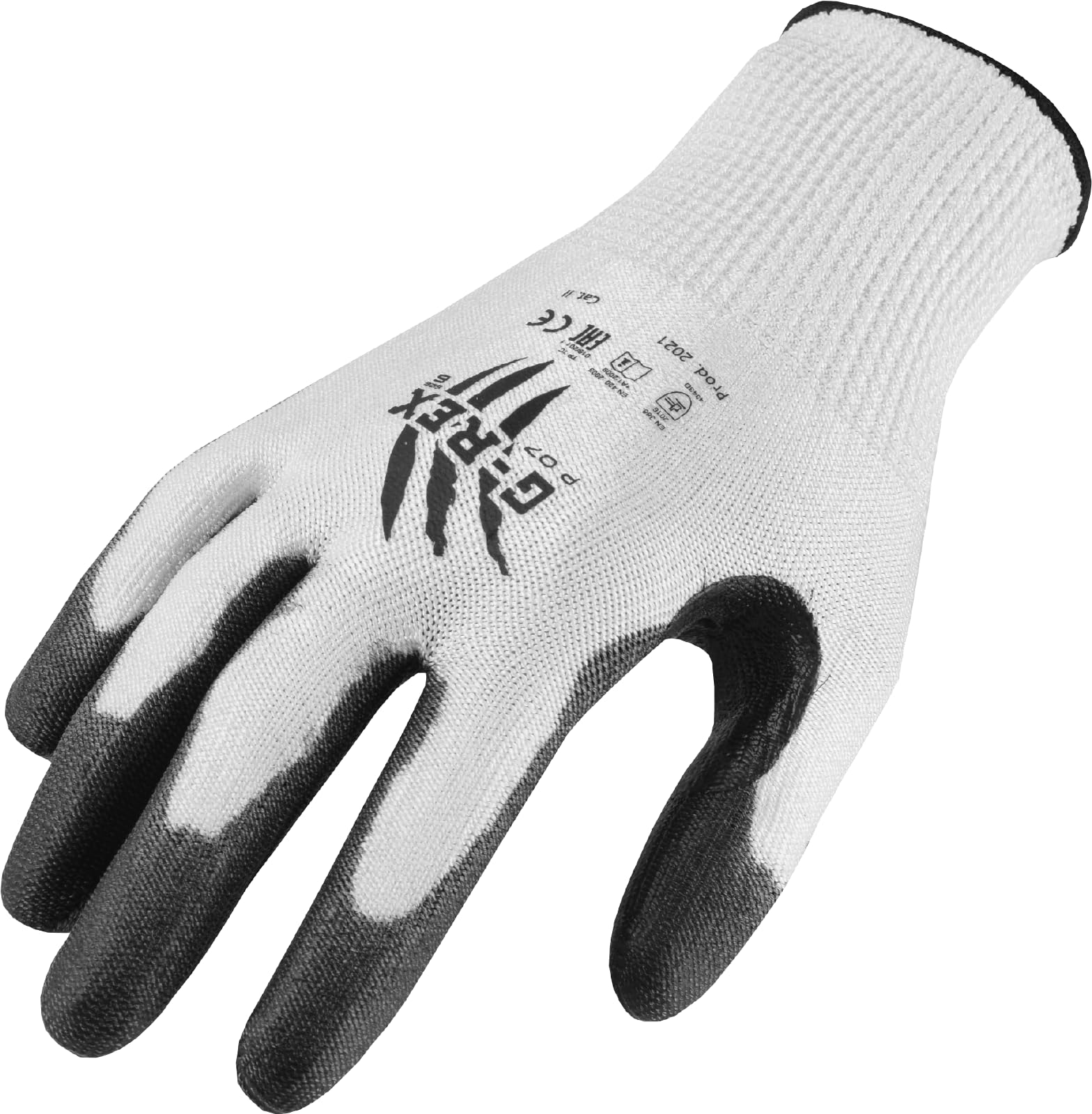 G-REX - P 07 / Montage-Handschuhe Schnittschutz/Größe 07, 12 Paar/Weiß/Weiss/Montagehandschuhe/Schnittfeste Handschuhe Arbeitshandschuhe