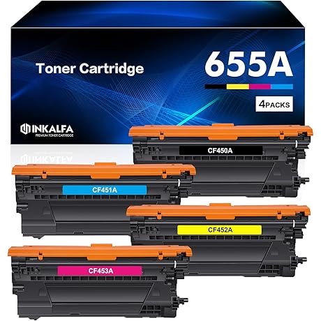 Six Compatible 655A Toner Cartridges: Print with Confidence