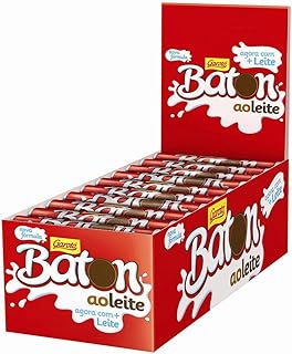 Milk Chocolate 30x0.56oz. - Chocolate ao Leite 30x16g - Baton - Garoto - 16.93oz. (480g)