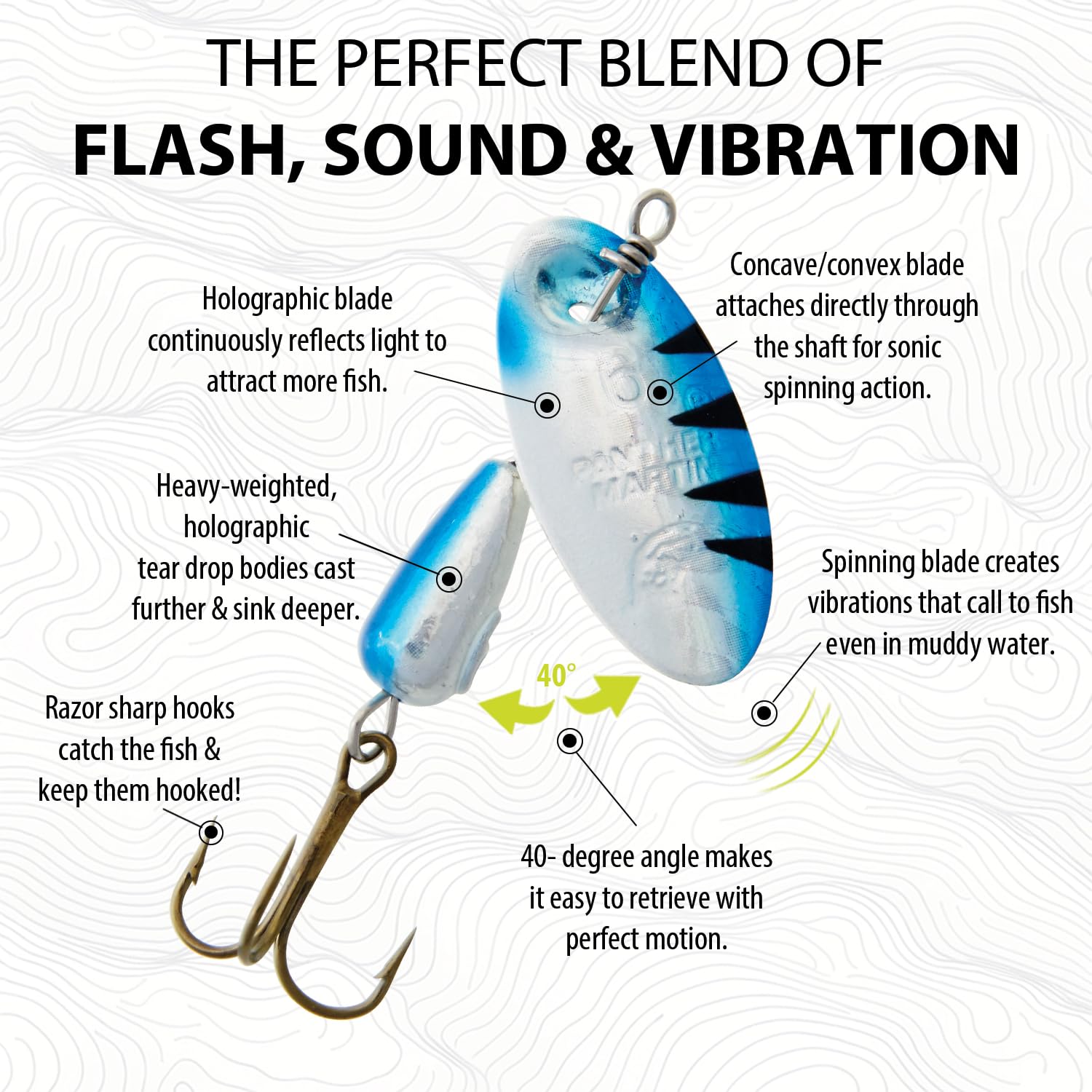 Panther Martin HolyStrike Spinner 1/8oz. Blue HolyStrike Spinner, Blue