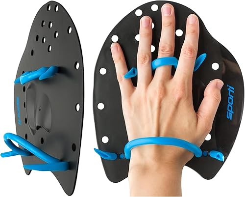 Raquetas de natación eléctricas para natación de regazo, correas ajustables, equipos de natación de regazo, palas de mano para adultos y niños