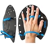 S𝗽𝗼𝗿𝘁𝗶 Power Swim Paddles for Lap Swimming - Adjustable Straps - Lap Swimming Gears - Hand Paddles for Adults & Kids
