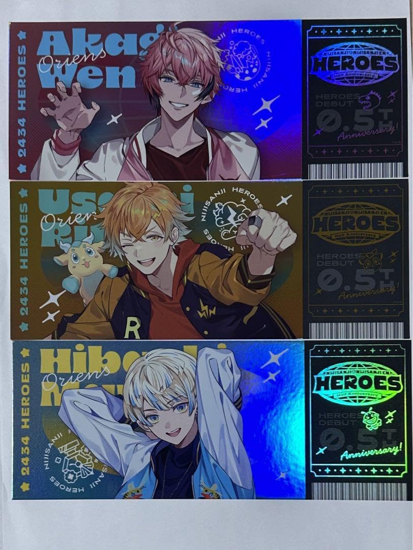 Amazon.co.jp: 赤城ウェン 宇佐美リト 緋八マナ チケット風ホロカード