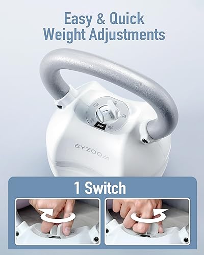 Miniatura 2 de BYZOOM FITNESS Adjustable Kettlebell 30lb Weight Training Fitness Exercise Full Body Workout 5 in 1 for Home Gym Beginners Woman