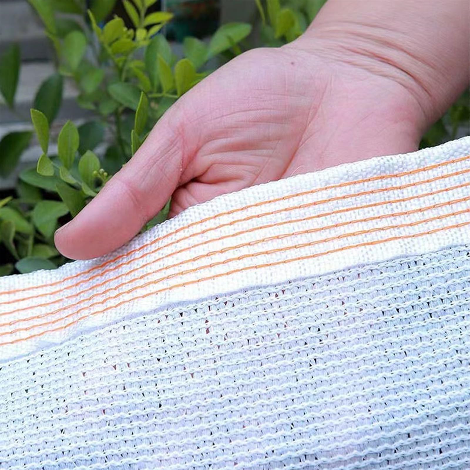 Tissu d'ombrage extérieur blanc 90% voile de protection avec œillets pour terrasse