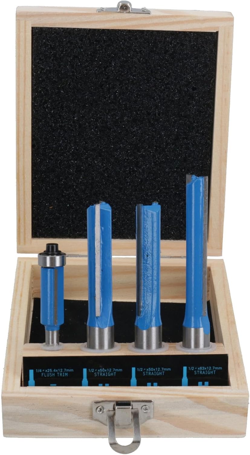 TCT Cutter Kitchen Router Bit Set 4pc Laminate Worktops TE170