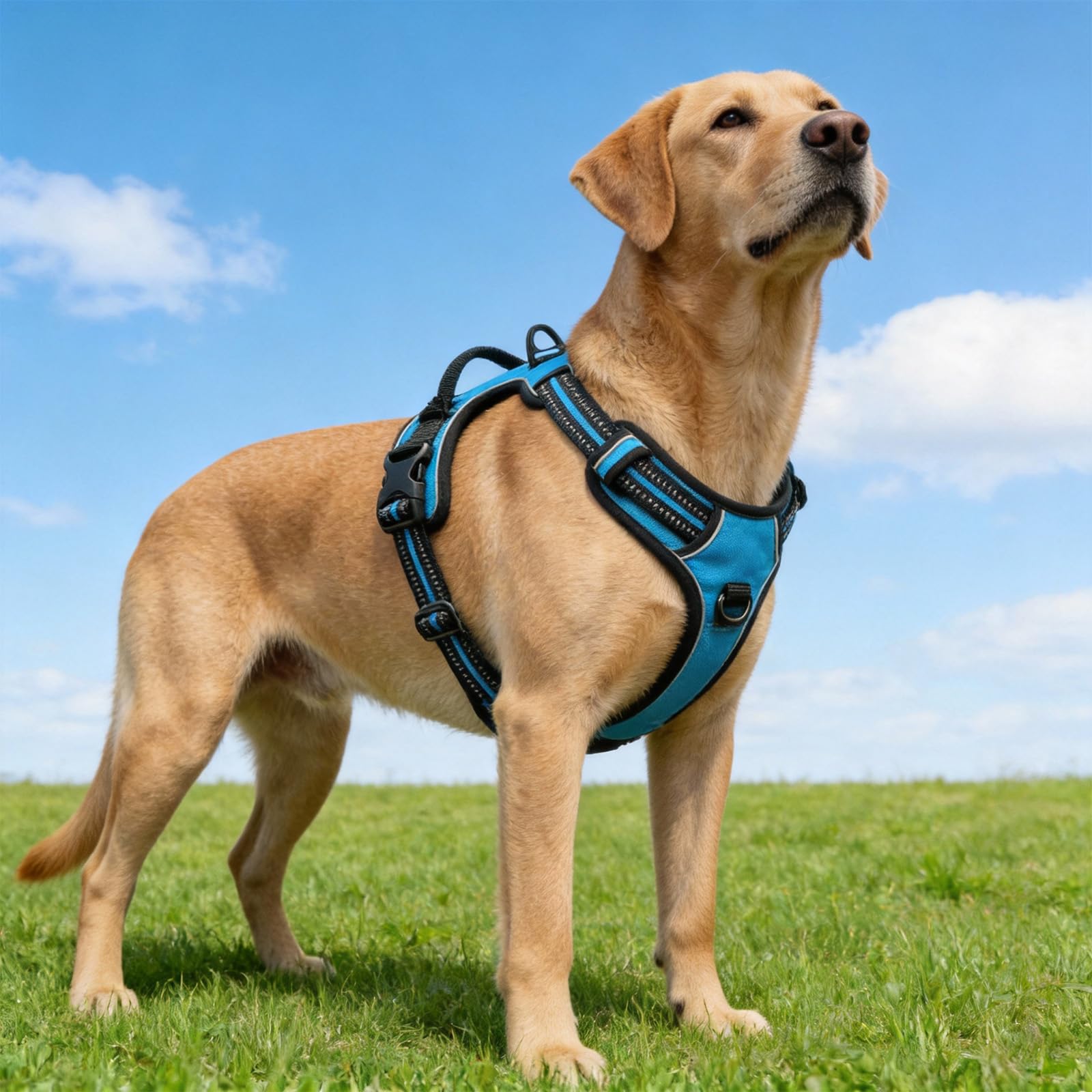 No Pull Dog Harness, Reflective Adjustable Pet Vest with Front Clip & Control Handle for Walking and Training,L,Pink - image 7