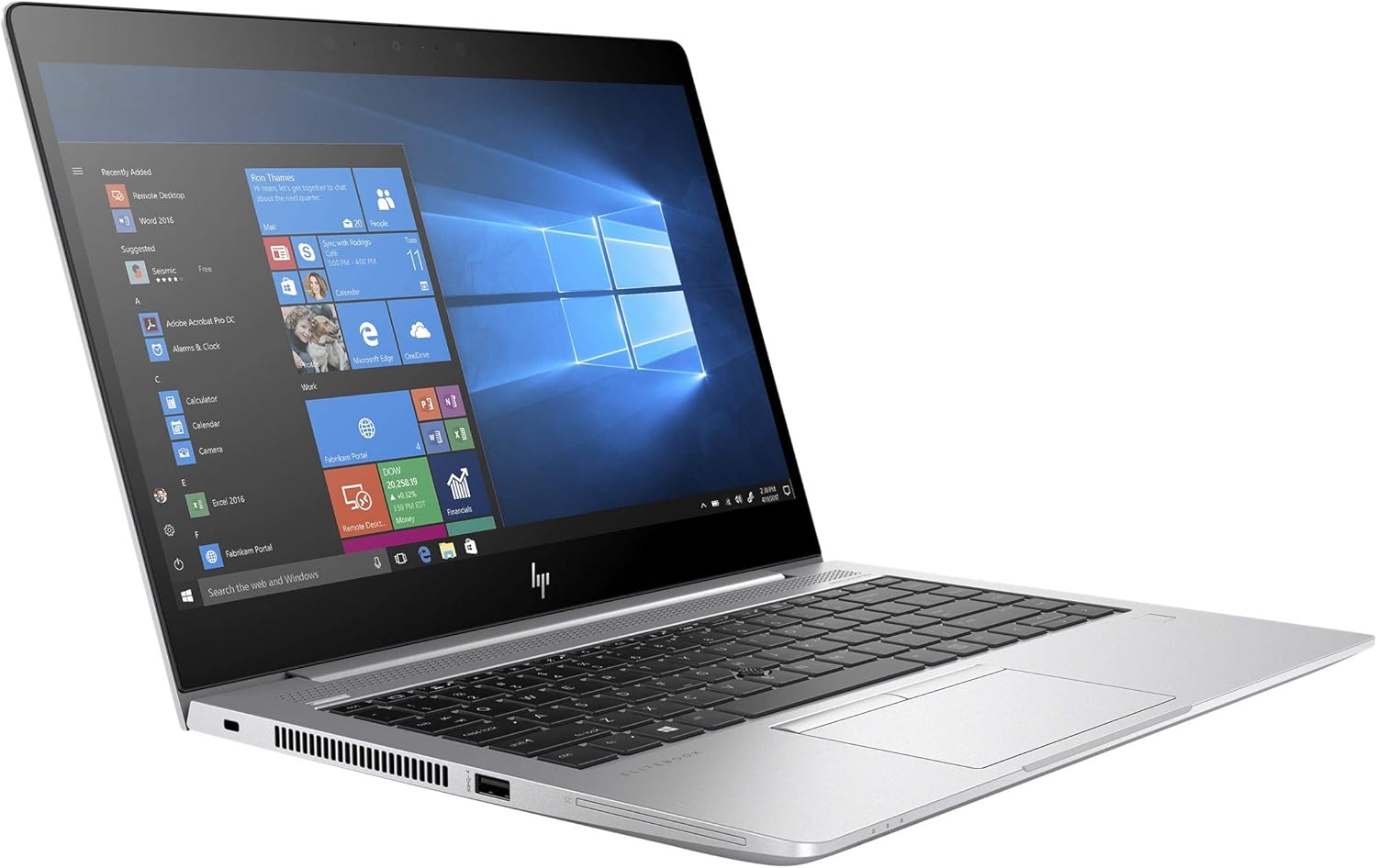 Strana view of HP EliteBook 840 G6 laptop showing ports