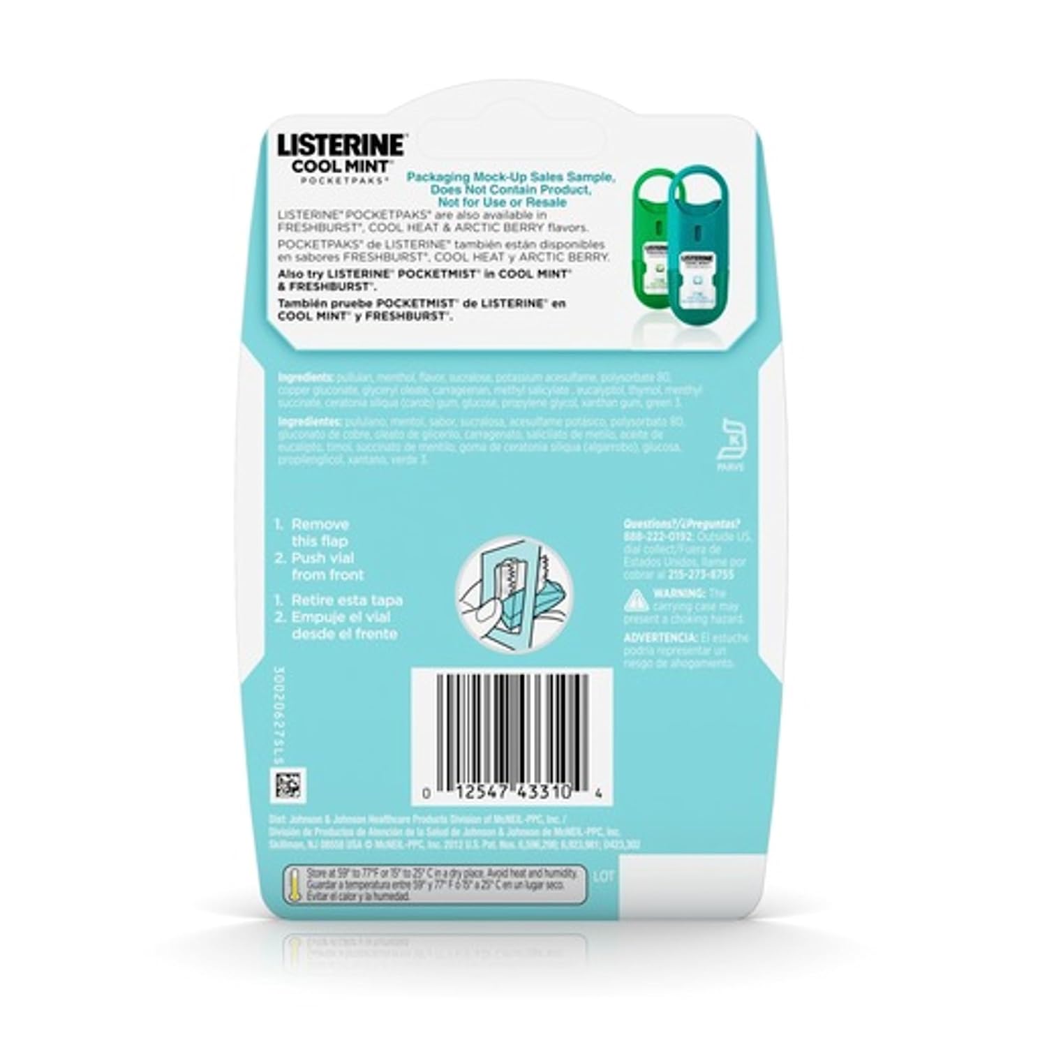 Listerine Cool Mint PocketPaks Portable Breath Strips for Bad Breath, Fresh Breath Strips Dissolve Instantly to Kill 99% of Bad Breath Germs* On-the-Go, Cool Mint, 24-Strip Pack, 12 Pack