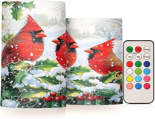 Vista 232 de Velas parpadeantes sin llama, velas LED moradas de mariposa lavanda con temporizador remoto, juego de 2 velas a pilas para San Valentín, boda