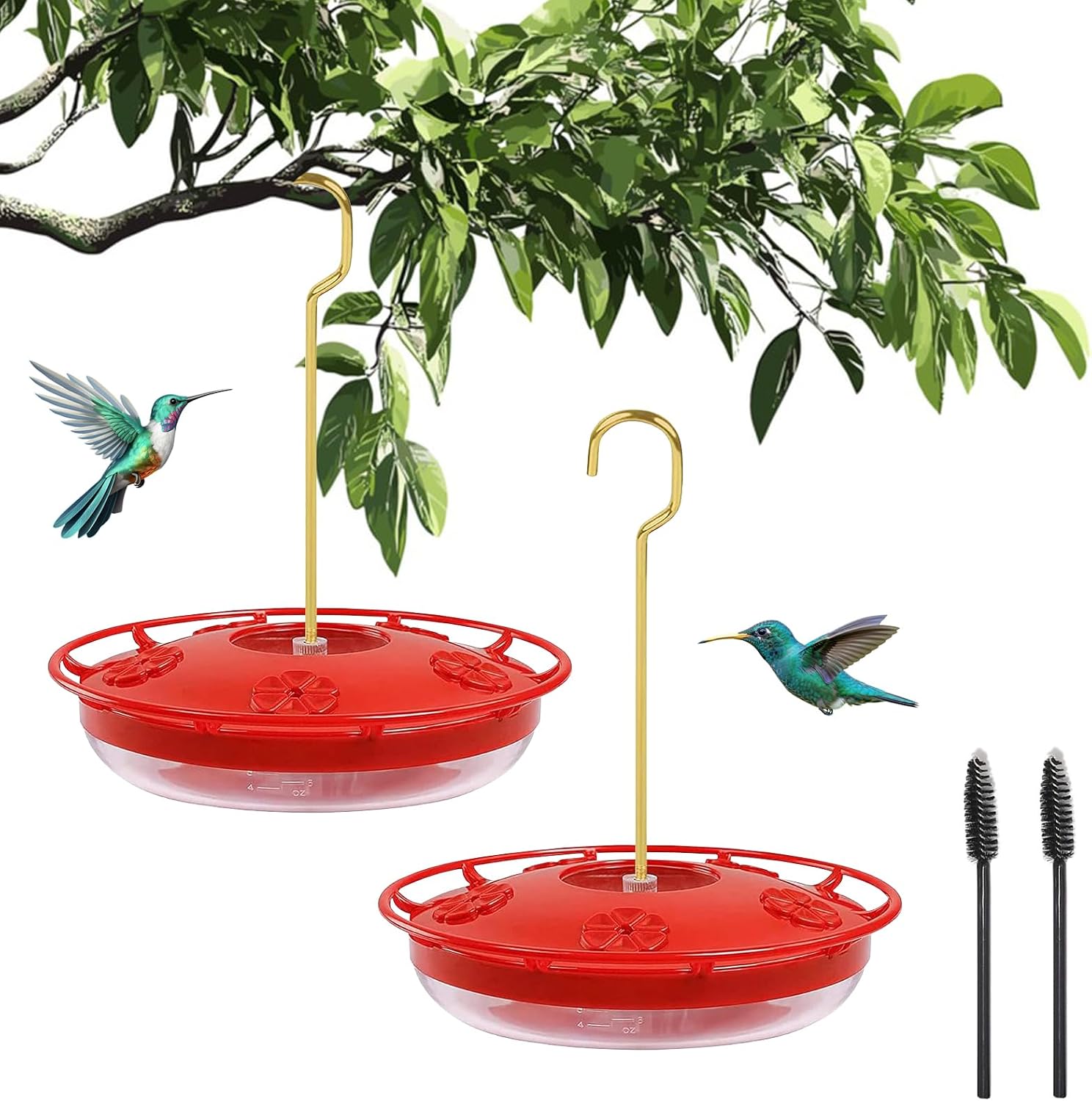 2 Pack Hummingbird Feeders for Outdoors,...