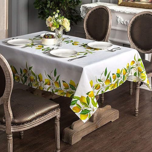 Miniatura 2 de ARTABLE Mantel rectangular de verano impreso con flores y patrones florales vintage, mantel para camino de mesa de Pascua, picnic al aire libre,