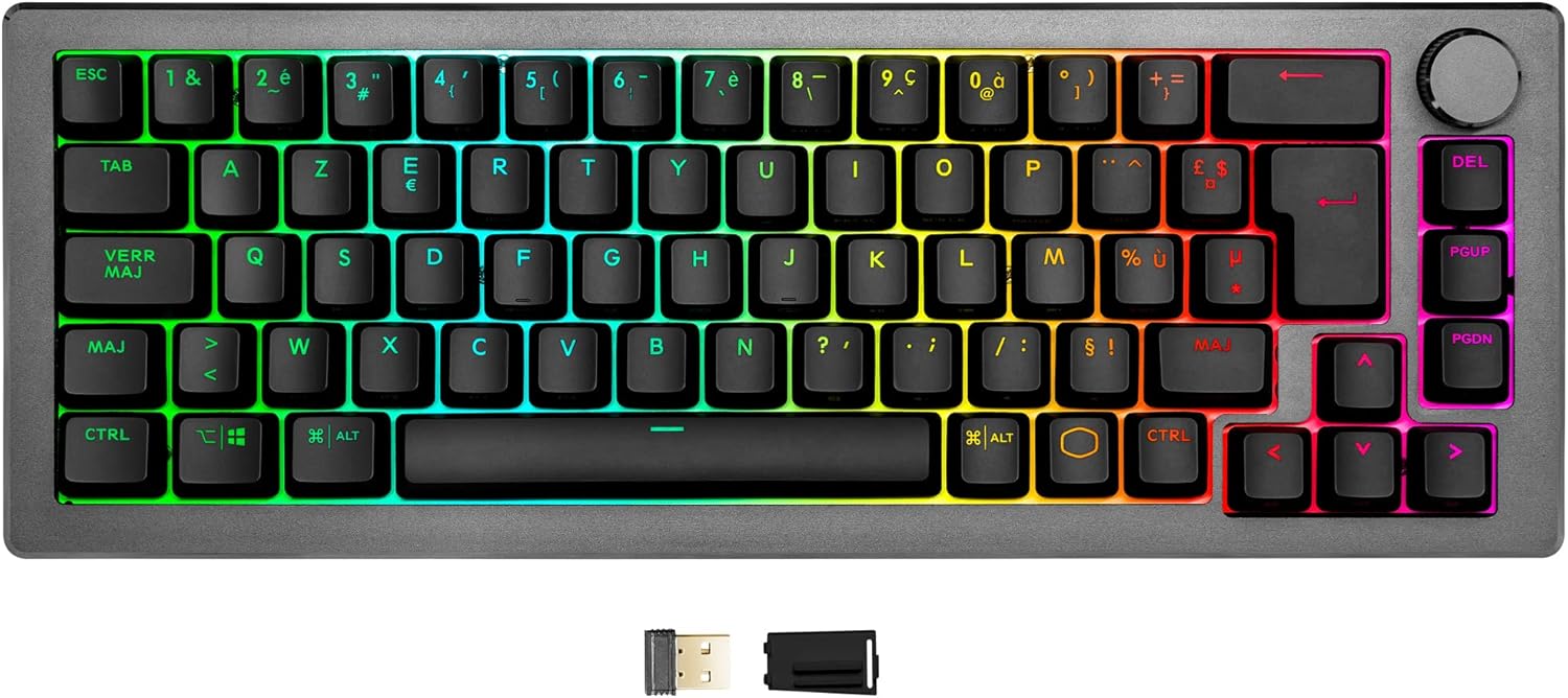 Cooler Master CK721 keyboard with 2.4 GHz wireless dongle