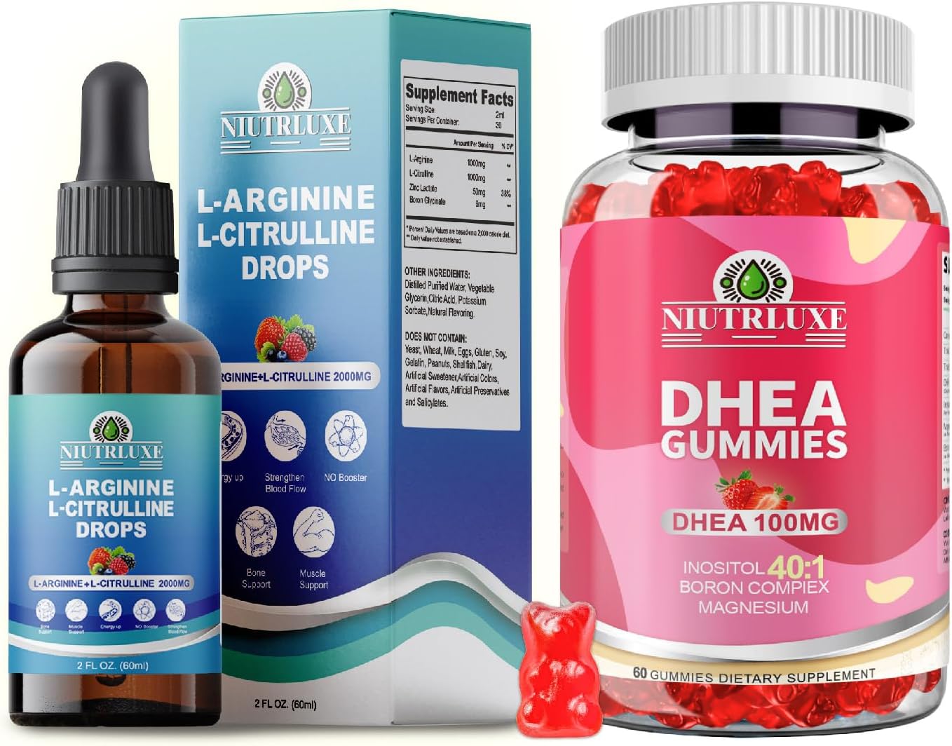 L-Arginine Drops & DHEA Gummies