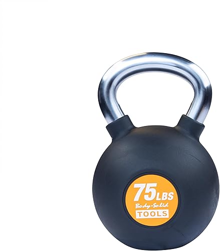 Miniatura 9 de Body-Solid Tools (KBZ) - Pesas rusas de hierro fundido de 5, 10, 15, 20 libras a 80 libras con peso de color recubierto de goma y mango