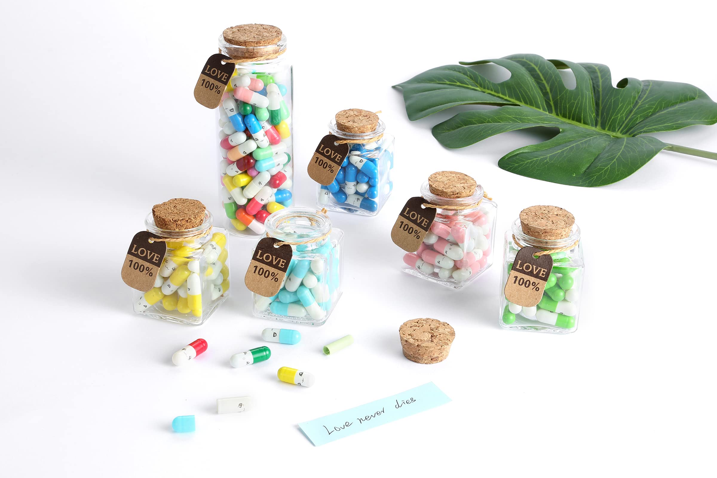 Kapselbotschaft In Flasche – 50 Liebesbotschaften Zum Aufschreiben, Süßes Geschenk