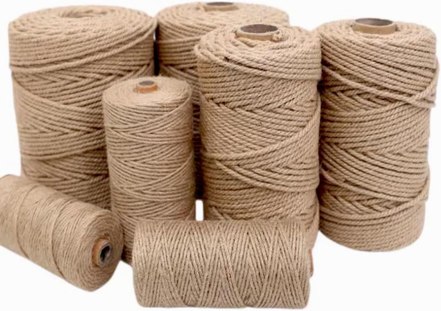 1mm Jute Rope 820Feet Burlap Twine Natural Thick Strong Hemp Cord for Arts Crafts DIY Decoration Gift Wrapping