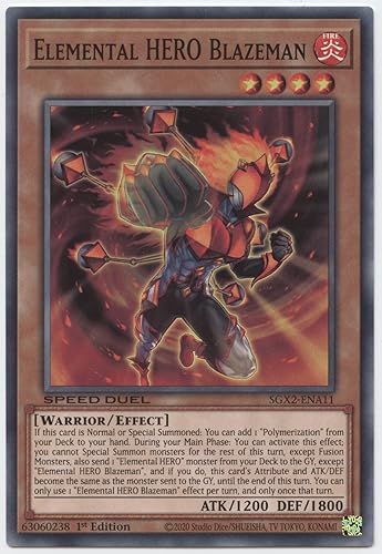 Yu-Gi-Oh! Elemental Hero Blazeman - SGX2-ENA11 - Común - 1ª edición