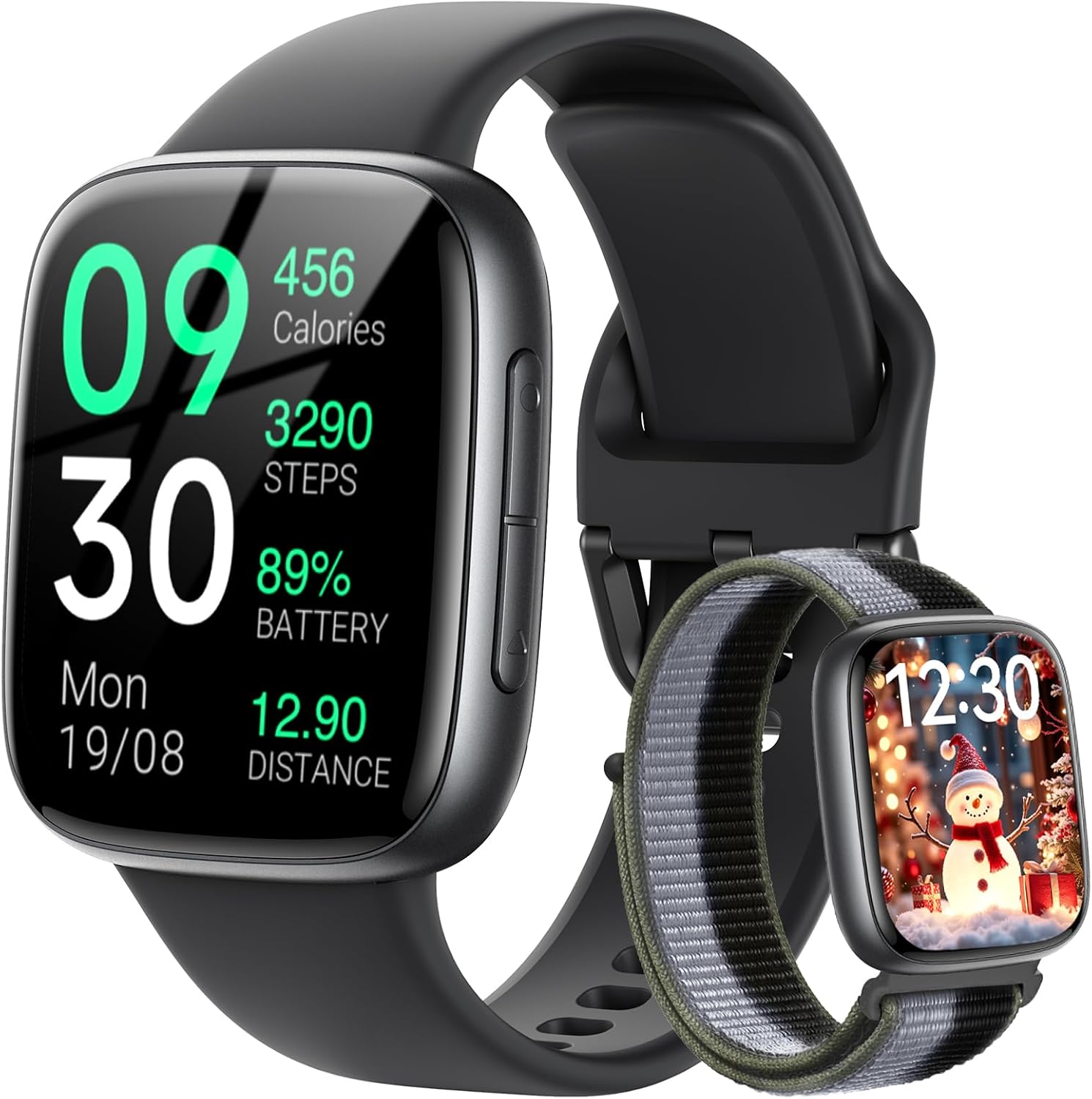 Fitpolo Smart Watch, 1.85″ AMOLED Fitness...