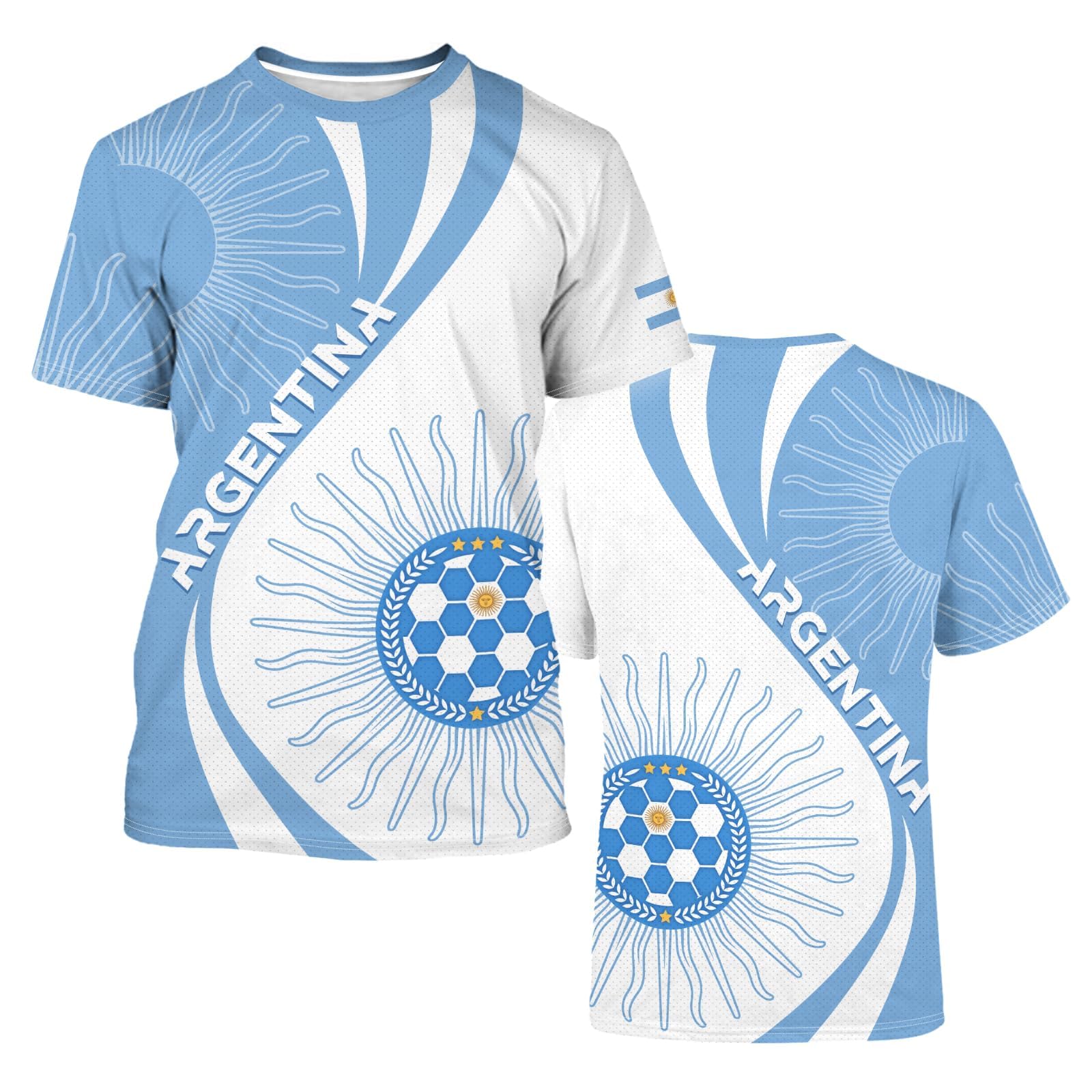 2026 National Football Fans Jersey - Retro Flag Team Crew Neck Shirt - Breathable Polyester Training Top for Men Women Fans