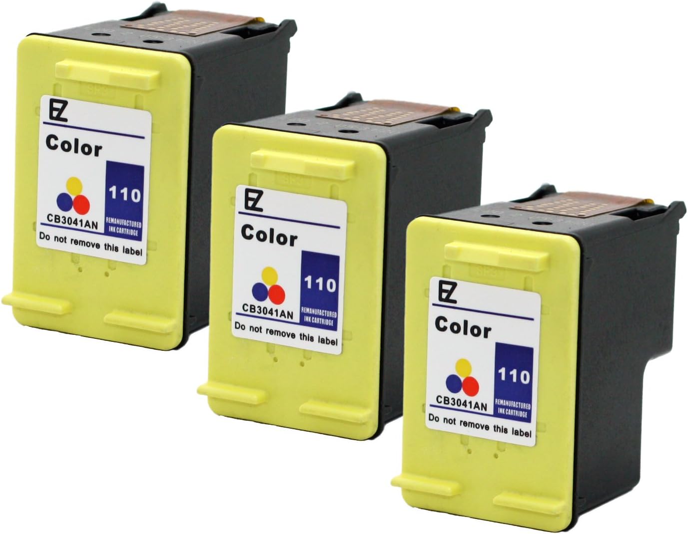 ValueToner Remanufactured Ink Cartridge Replacement for HP 110 CB304AN (Tri-Color, 3 Pack)