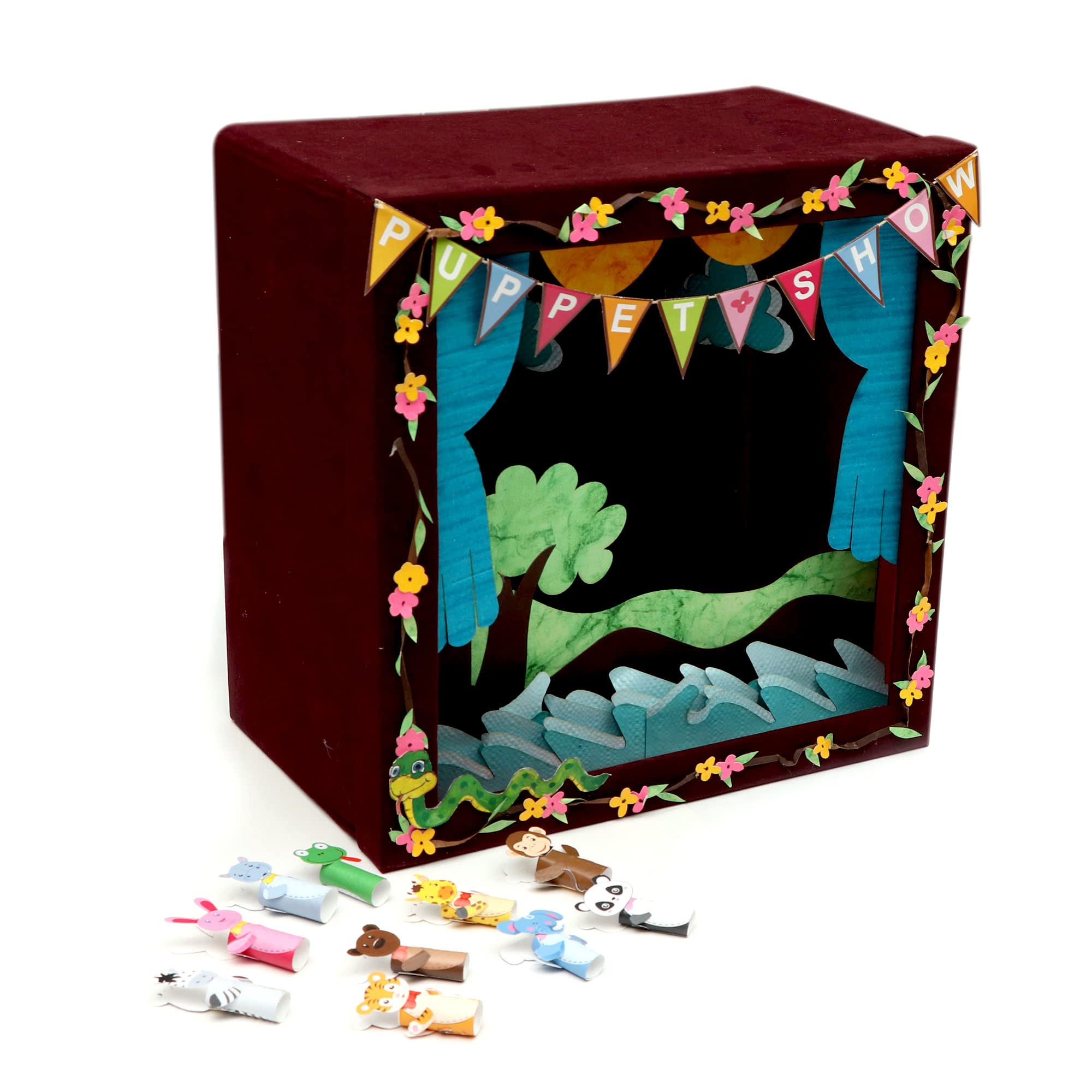 KidsyWinsyKidsy Winsy My Puppet World- DIY Puppet Show | All-in-1 Bumper Craft Kit & Themed Activity Pack | Great Gift for Kids Aged 4-8 Years |