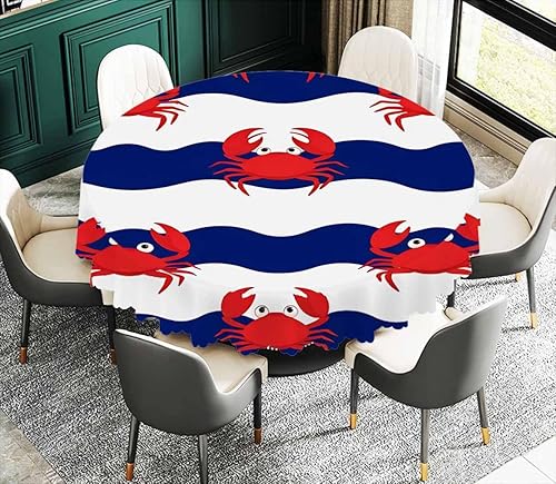 Miniatura 3 de Mantel redondo de cerezo, flores rojas, pintura de tinta de cerezo, resistente al agua, de poliéster, mantel decorativo para cocina, comedor,