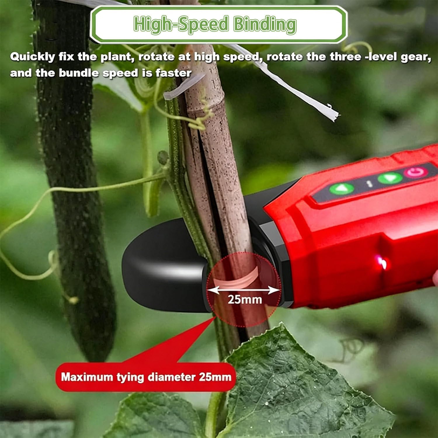 Máquina de atar plantas de vid, herramienta automática de atar alambre para uva, tomate, kiwi vides - Equipo de jardín de grado comercial