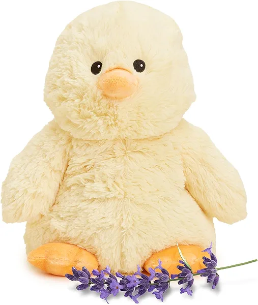 warmies Microwavable & Weighted Stuffed Animals, Chick - Heated Stuffed Animal Plushie for Warmth & Comfort - Cute Soft Plush Toys for Adults & Children (Boys, Girls, Babies & Toddlers)