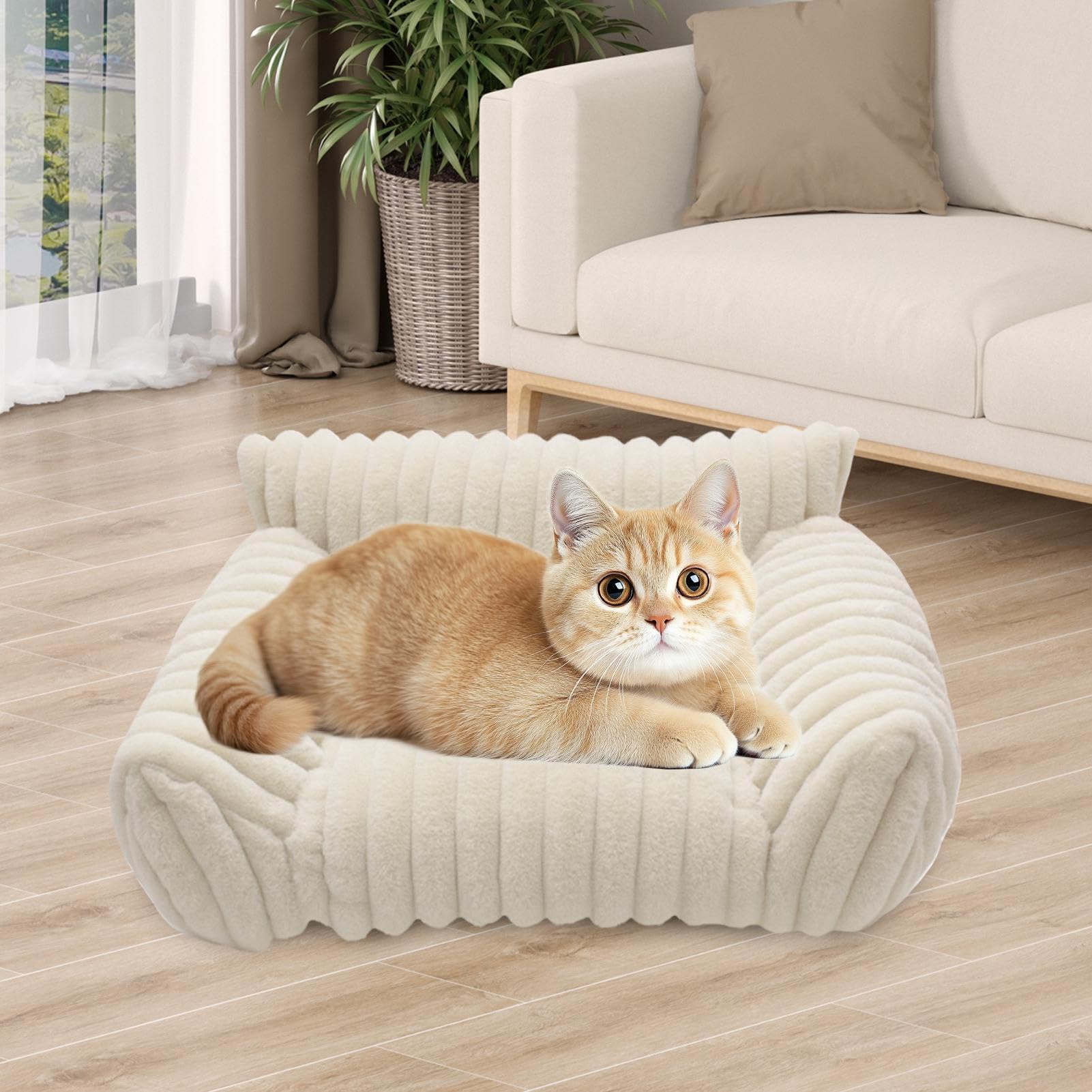 Sofá para Gatos | Sofá para Mascotas De Interior,Cómodo Cama Elevado para Gatos y Perros para Coche Dormitorio Apartamento Viaje Patio