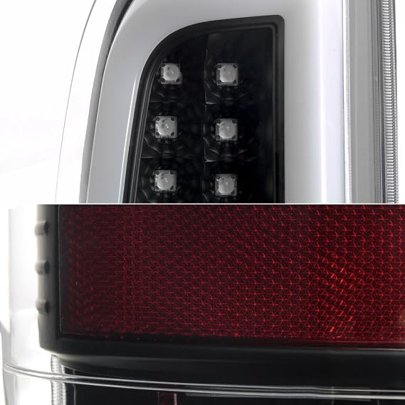 AKKON - For 2008-2016 Ford F250 F350 F450 F550 SuperDuty Black LED Tube Tail Brake Lights Pair Left+Right