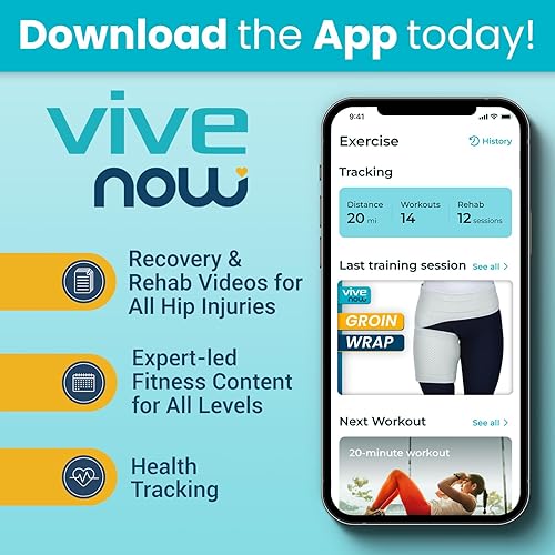 Miniatura 8 de Vive Hip and Groin Brace - Sciatica Brace - Bursitis Hip Pain Relief for Women and Men - Hip Flexor Compression Wrap Support - Thigh, Hamstring