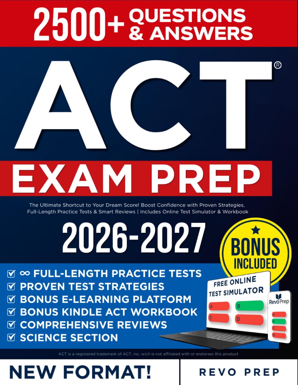 Enhanced ACT Exam Prep: The Ultimate Shortcut to Your Dream Score! Boost Confidence with Proven Strategies, Full-Length Practice Tests & Smart Reviews | Includes Online Test Simulator & Workbook