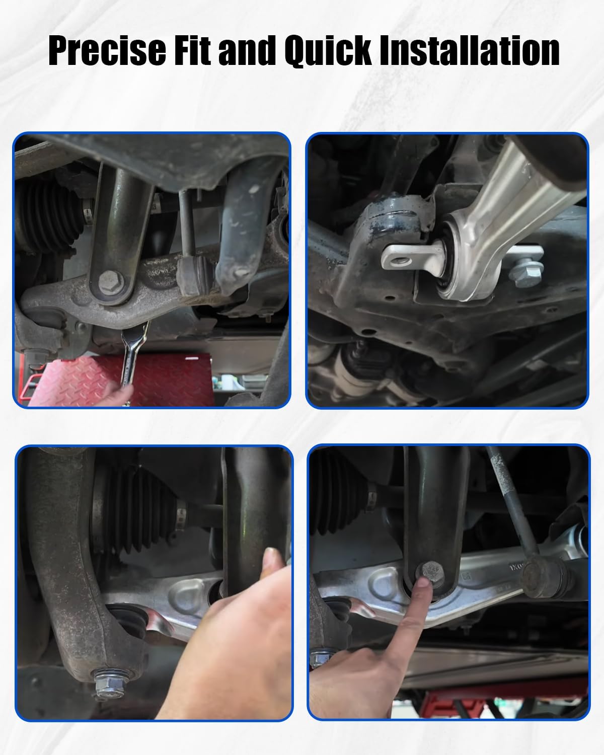 2PCS Front Lower Control Arm Bolt Kit Fit for Tesla Model S 2012-2021 Model X 2016-2020 M14 Suspension Bolt Replacement 2007106 2007107 1006484-00-A