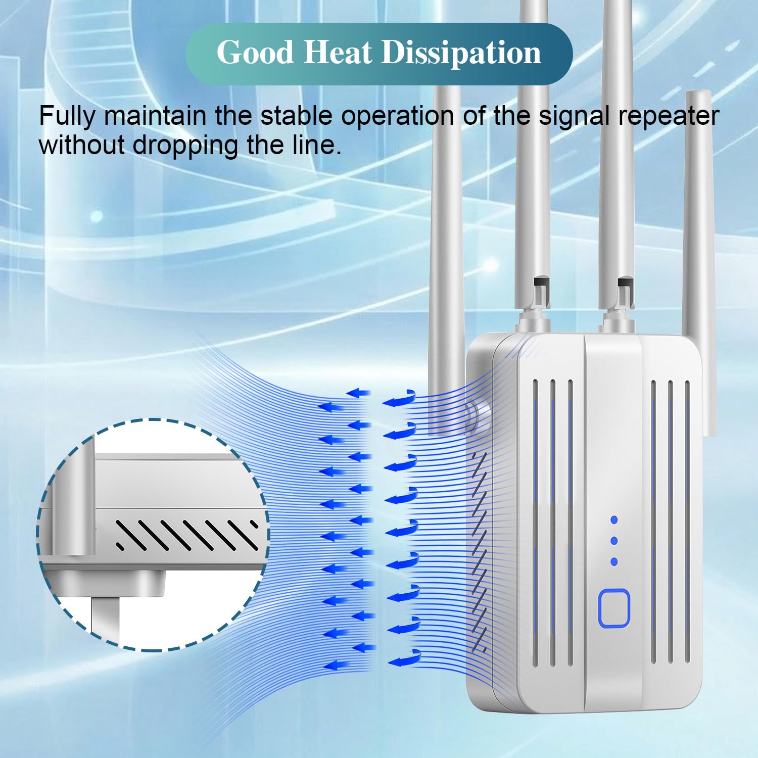 WiFi Extender Signal Booster for Home 2026 Internet Repeater Long Range Up to 9995 Sq. Ft. Whole Home WiFi Coverage — view 6