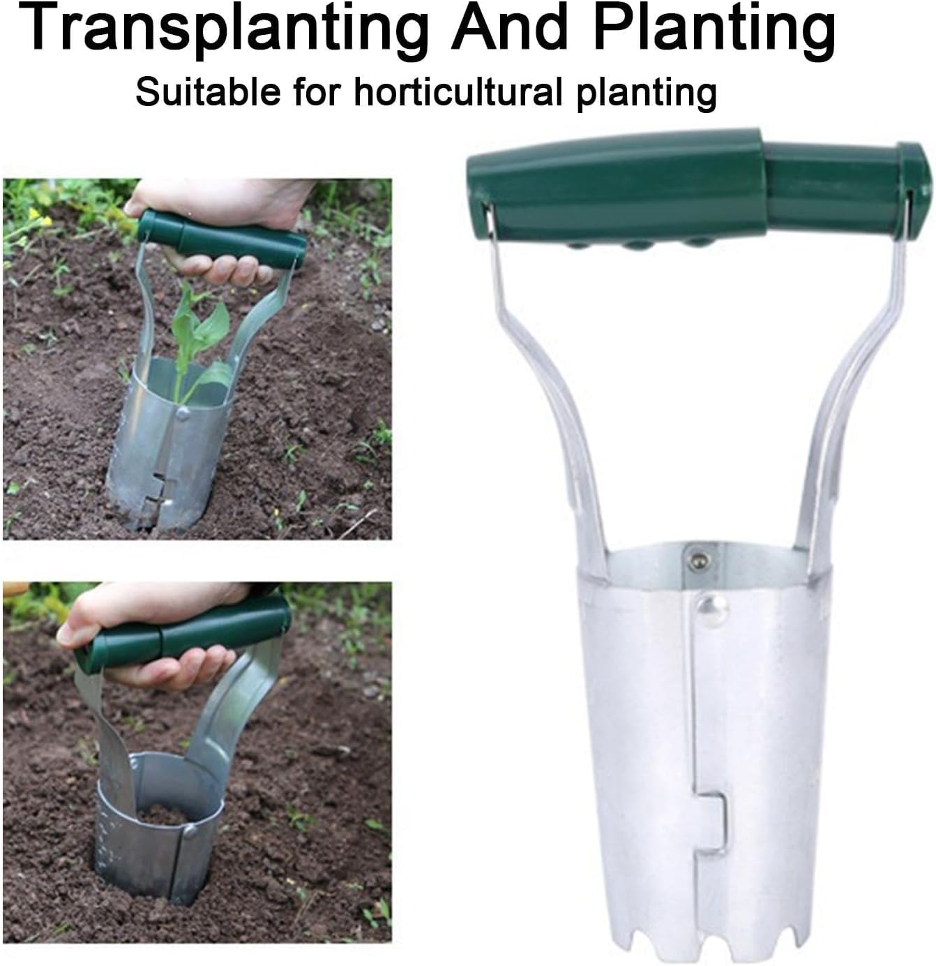 Metal Manual Bulb Planting Tool, Efficient Portable Sod Plugger, Professional Handheld Hole Digger, Heavy Duty Soil Coring Equipment, Outdoor Garden Planter