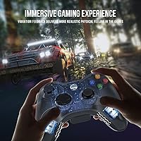 Vista 6 de ASTARRY Controlador inalámbrico compatible con Xbox 360 control de juego de 24 GHZ joystick compatible con Xbox y Slim 360 PC Windows 7 8 10 negro