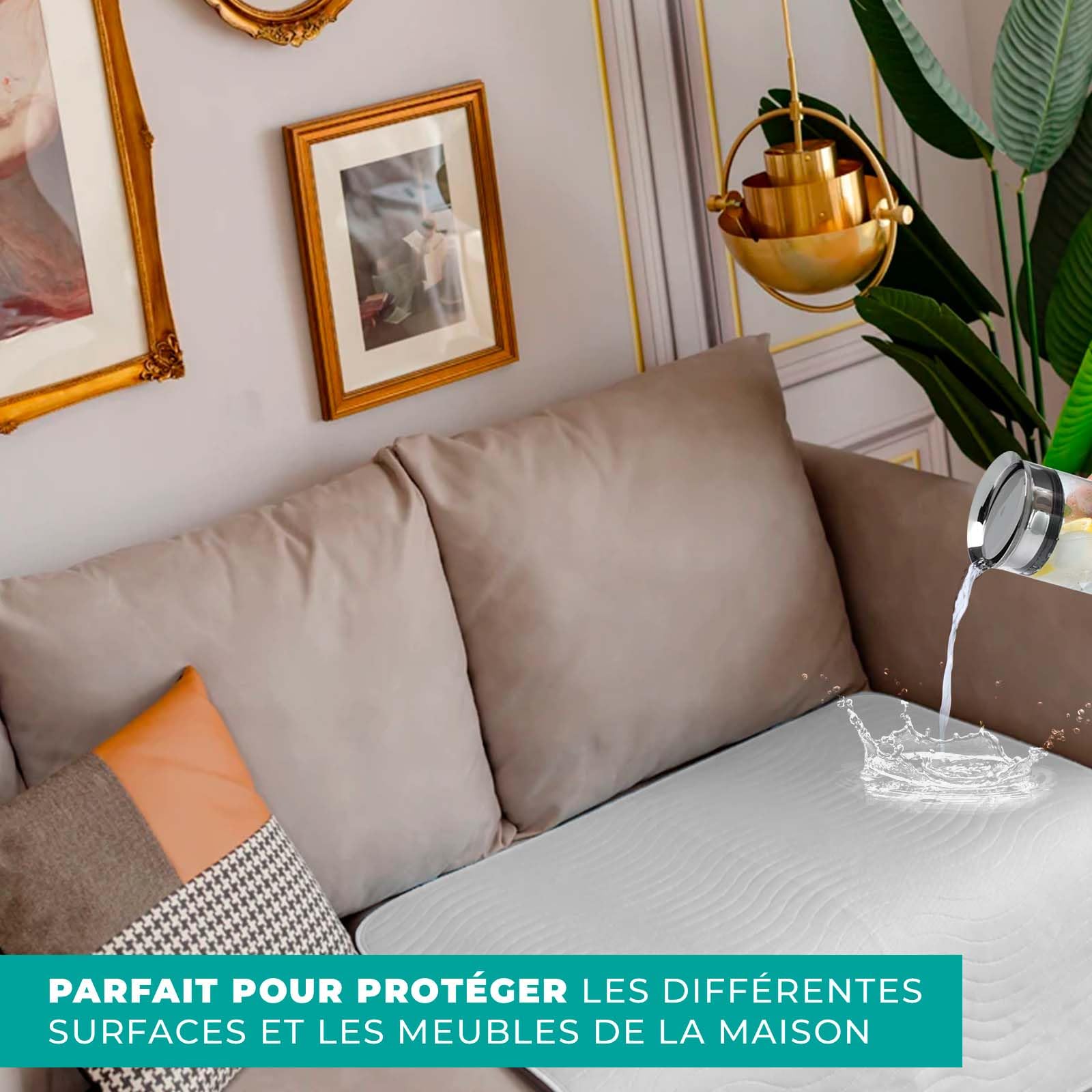Lot de 2 Alèse Protège Matelas 90x75 cm Impermeable et Lavable, Couvre Matelas Imperméable, Réutilisable, Protection Lit Incontinence +200 lavages - Fabrique Espagne, Oeko-Tex