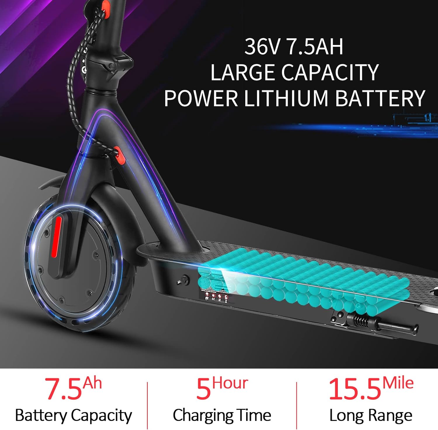 Suреr Bіg Clеаrаnсе! Electric Scooter for Adults Commuting,36V 7.5Ah Battery,Up to 16 Mile Range & 15.5 Mph,265lbs Max.Load,8.5 Solid Tire,Foldable Aluminum Alloy E-Scooter,with Headlight Brake Light Bells and Handbrake Buу 1 gеt 1 Electric Scooter for Adults Commuting,36V 7.5Ah Battery,Up to 16 Mile Range & 15.5 Mph,265lbs Max.Load,8.5 Solid Tire,Foldable Aluminum Alloy E-Scooter,with Headlight Brake Light Bells and Handbrake