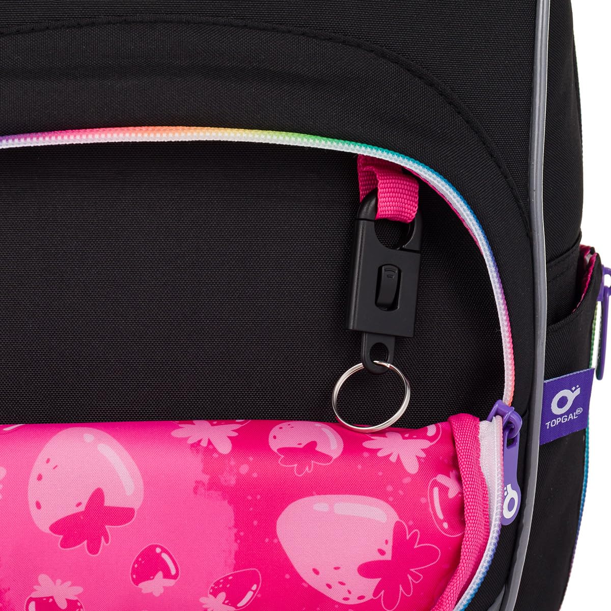 TOPGAL KIMI Schulrucksack ab der 2. Klasse (ca. 125 cm), ergonomisch & leicht, wasserabweisend, mit reflektierenden Elementen, 26 L Schulranzen mit Brustgurt & Rückenpolsterung (Schwarz 2)