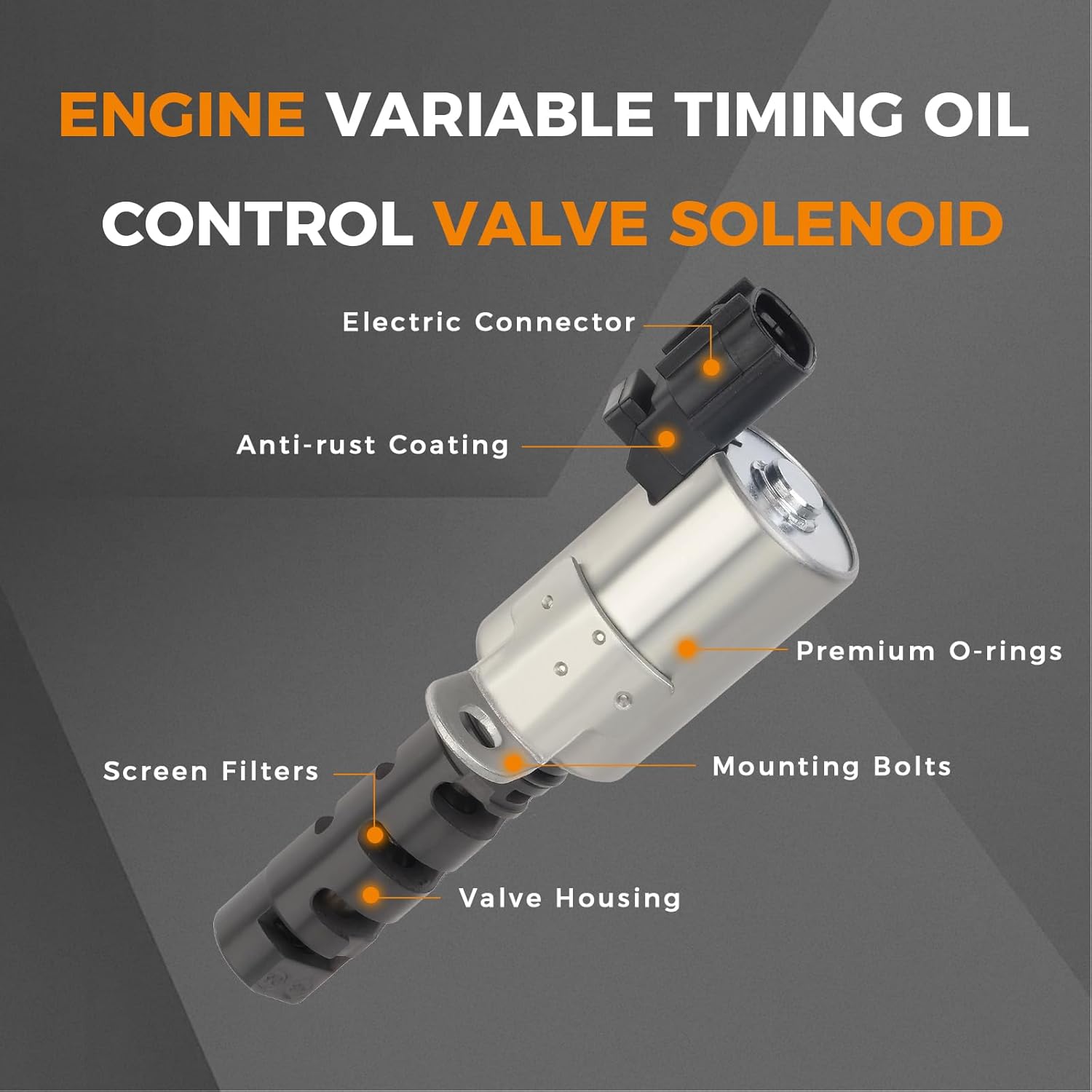 Engine Variable Valve Timing VVT Solenoid Compatible with Toyota 2000-2008 Corolla，2003-2008 Matrix，2000-2005 Celica，for Chevy 2000-2002 Prizm L4 1.8L Replace for 1533022010 917-019