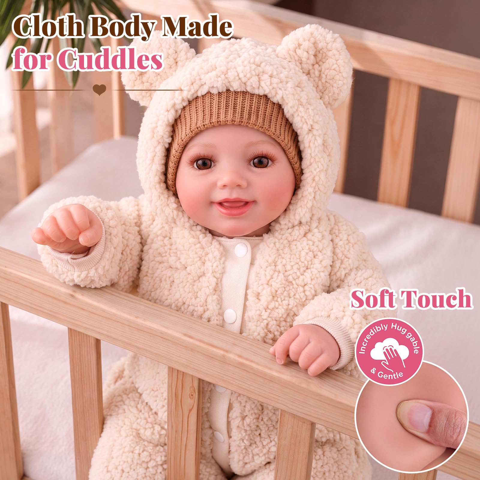 BABESIDE Bambole Reborn Baby Realistica Sunny Girls 17 Pollici