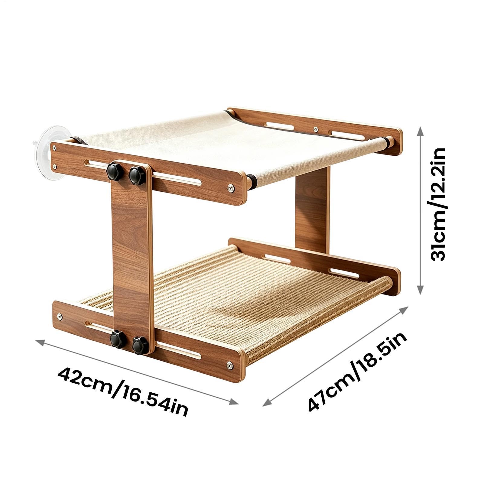 Amaca Finestra per Gatti Sedile a da sole | Mobili da parete per gatto regolabili in rete traspirante Appartamento, Balcone, Davanzale, Lato , Casa, e