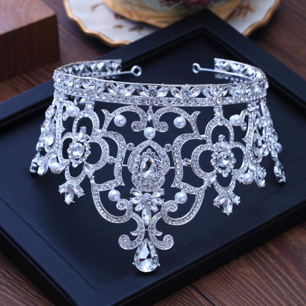 Tiara Ruinuo 316L'Alliage Coiffe La Couronne De Luxe Noble Cour Argent Femme Simple Fashion Mariage Accessoires Cheveux Serre-Tête Vintage Cadeau Parti