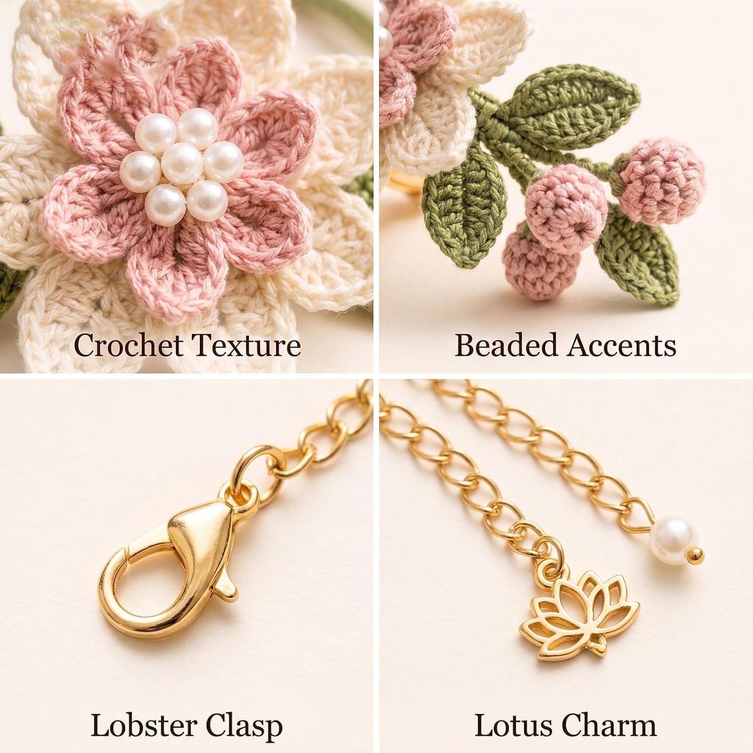 Naturinspiriertes DIY-Häkelarmband-Set，4 sets