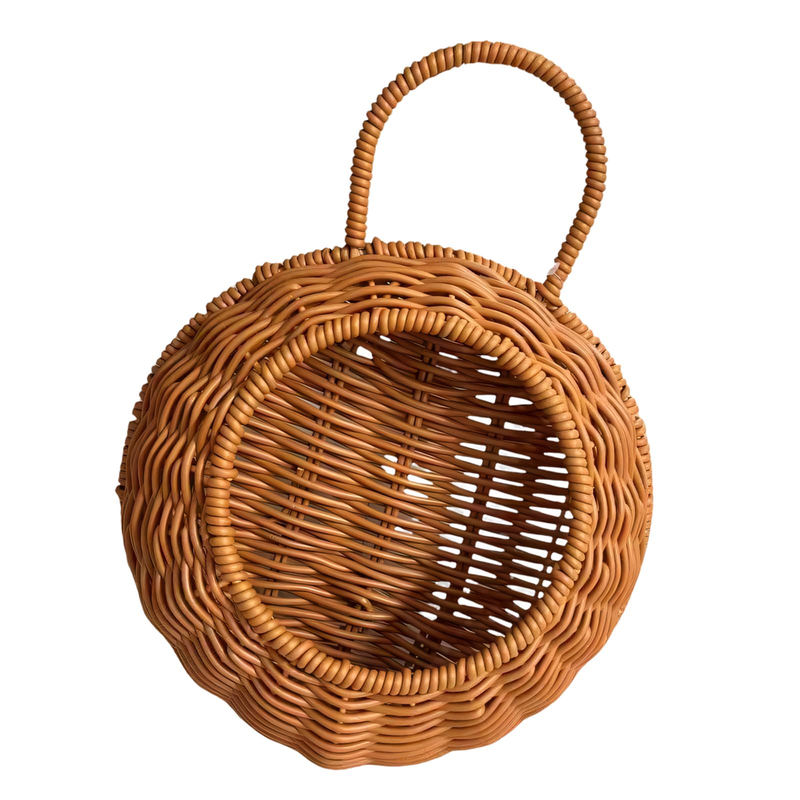 Panier mural en osier gain de place pour suspendre vos plantes sans encombrer le balcon