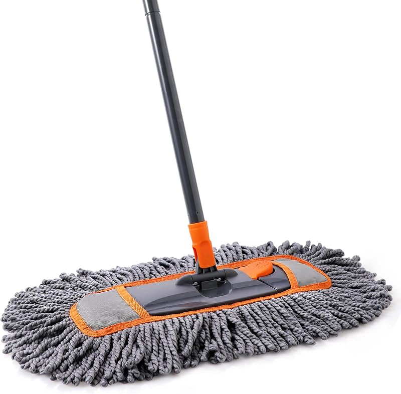 Microfiber Dust Mop for Hardwood Floor Cleaning | Dry and Wet, Baseboard and Floor Duster, Household Cleaning Tool, For Kitchen, Bathroom