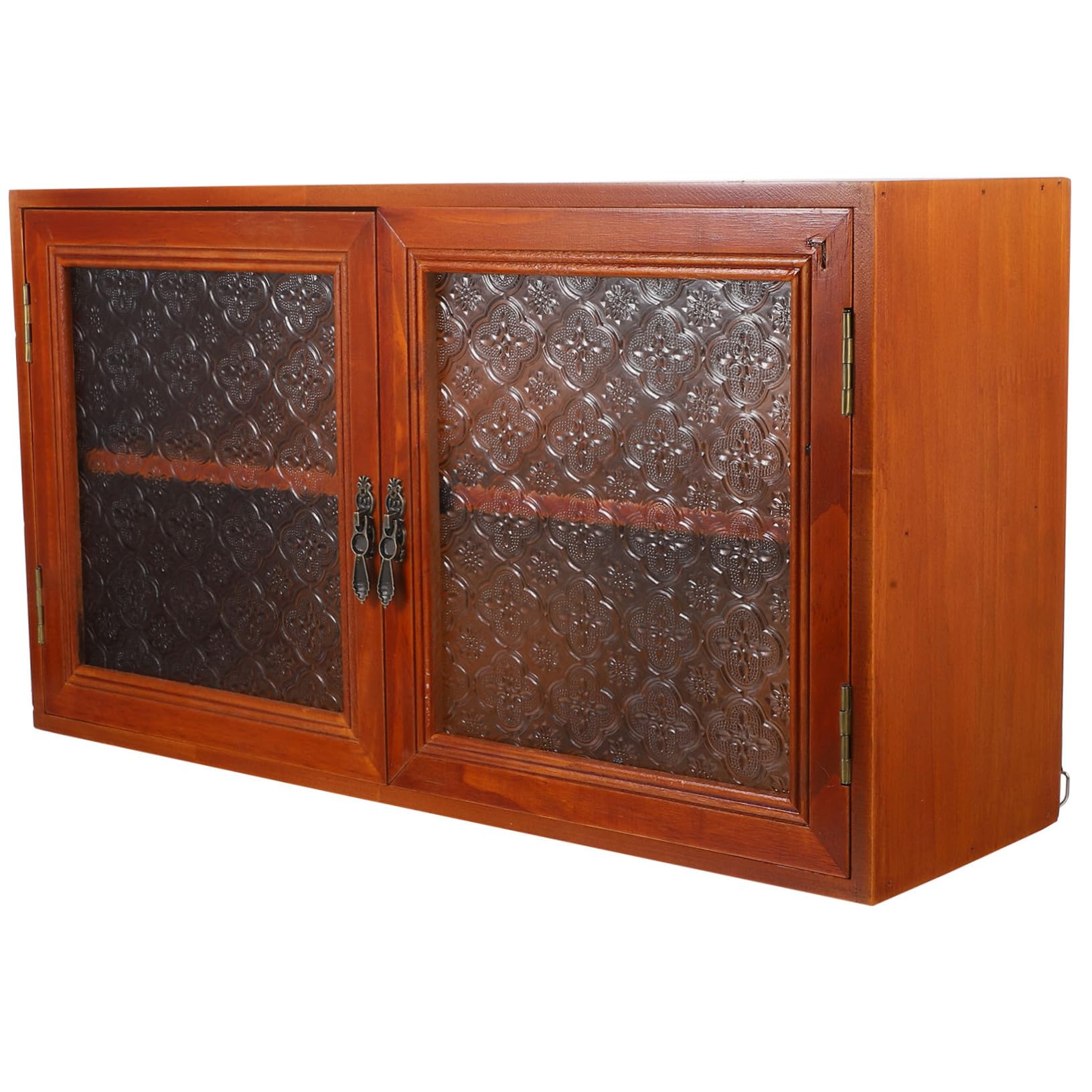 Veemoon Thekenschrank Organizer mit Doppeltem Fach Vintage Küchenschrank Braun zur Aufbewahrung und Schnellerem Finden von Gegenständen im Esszimmer und Schlafzimmer