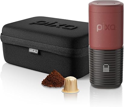 WACACO Pixapresso Tuscan Red with Case